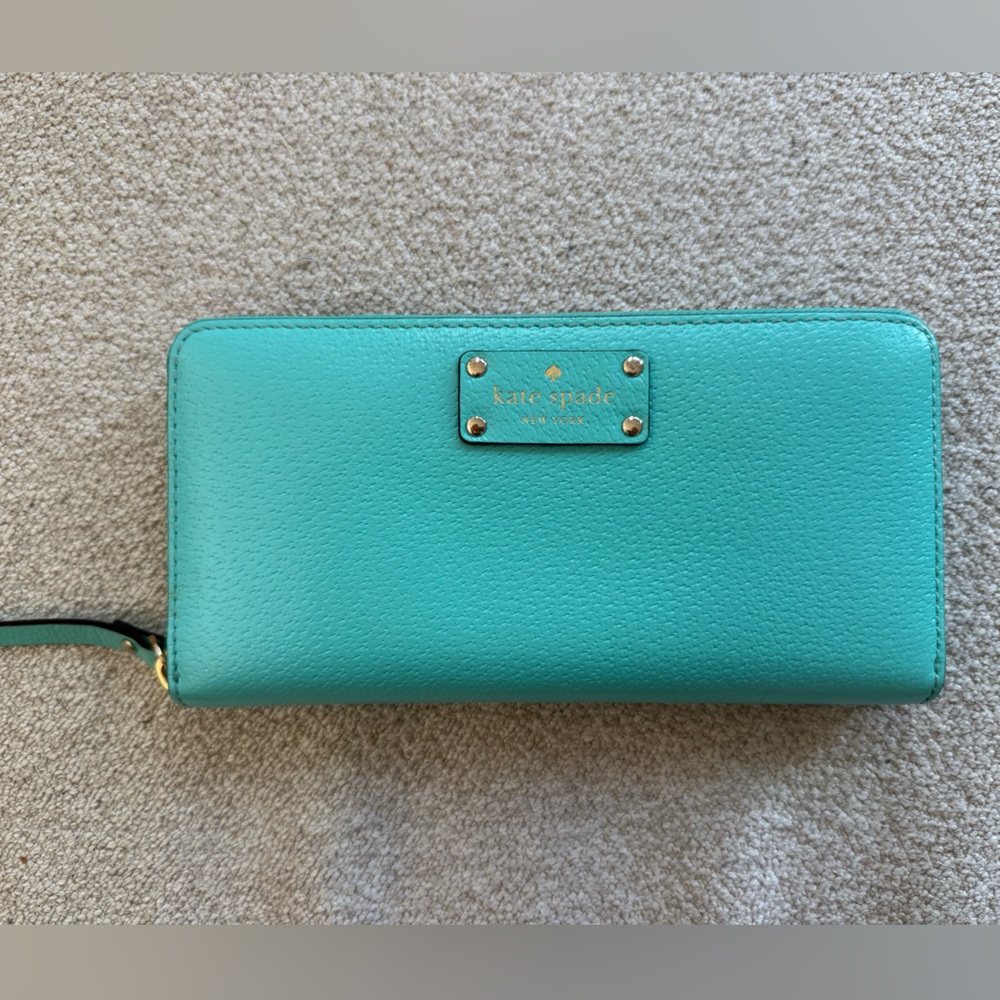 Kate Spade Turquoise Zip Wallet